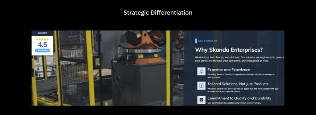 Why Choose Skanda Enterprises section highlighting expertise, tailored safety solutions, and commitment to quality.